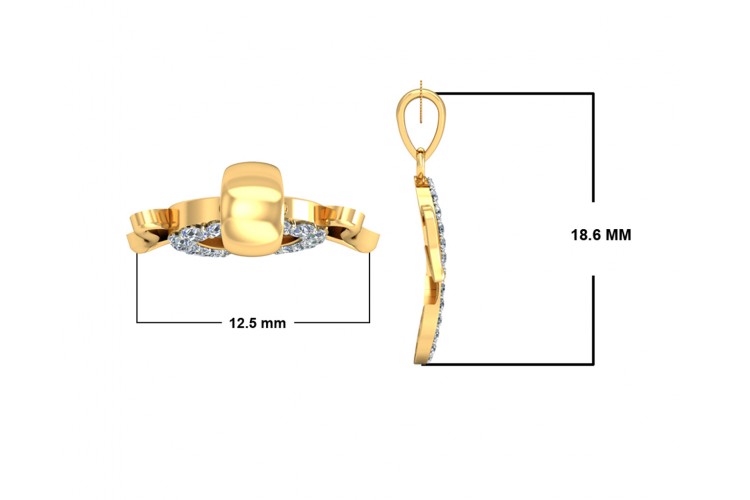 Auspicious Ganpati Gift Pendant in Gold with diamonds